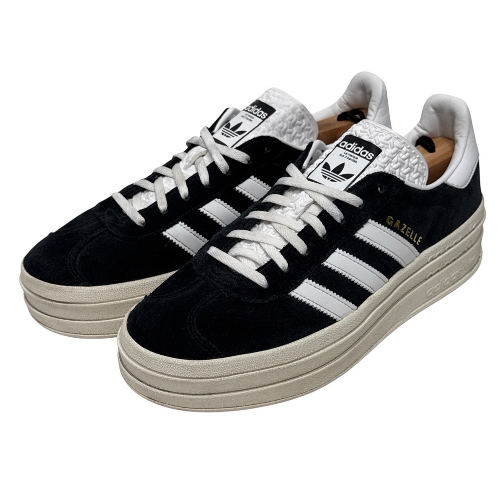Adidas Originals Gazelle Bold W Core Black White Casual Platform Womens Size 9.5